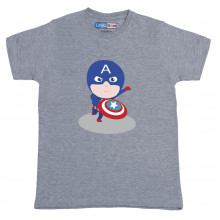 Grey Half Sleeve Boys Pyjama - Captain America